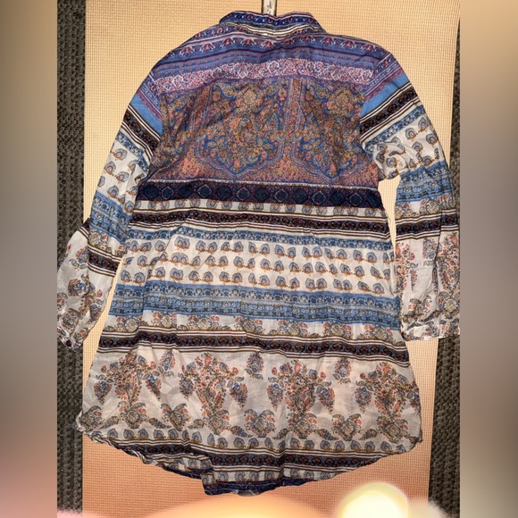 Aratta my memory button up tunic top small - Picture 4 of 4